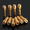 dophee 10Pcs 0.5-3.2mm Brass Collet Nut Adapter, Shank Dia 4.3mm
