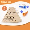 6 Pack Wooden Triangle Peg Board Game - Portable Wood