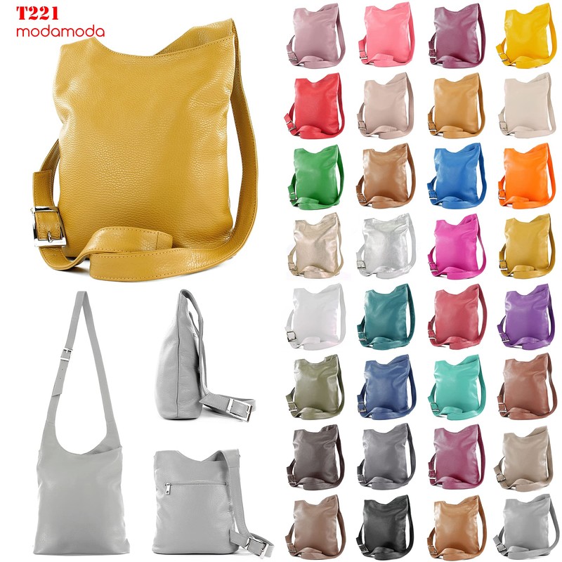 modamoda de T221 Women's Leather Shoulder Bag Medium Handmade in