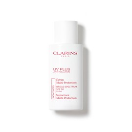 Clarins Protector solar anti contaminación UV Plus para rostro | Amplio espectro SPF 50 | Sin aceite, sin blanco | Protección UVA/UVB y contaminación