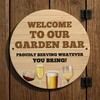 Red Ocean Bar Signs For Home Bar Round Wall Plaque