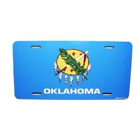 DIGIART INTERNATIONAL OKLAHOMA STATE FLAG METAL NOVELTY CAR LICENSE PLATE AUTO TAG