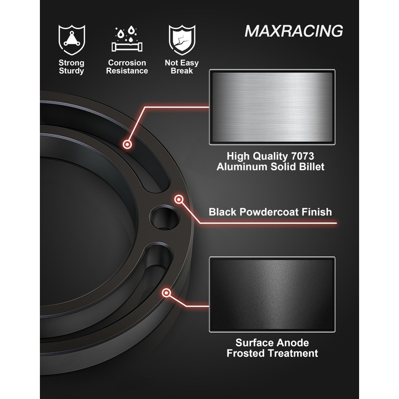 MAXRACING 3.5" Front + 3" Rear Leveling Lift Kit Compatible