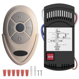 Universal Ceiling Fan Remote Control Kit Replacement for Hunter Allen+Roth Kichler -FAN35T KUJCE9603 L3HFAN35T1 CHQ7202T CHQ7202T1 L3HFAN35T2 FAN53T Kit