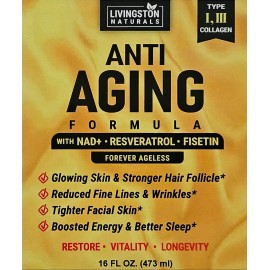Livingston Natural Herbal Labs Anti-Aging Formula with NAD By Livingston Natural Herbal Labs, 16oz