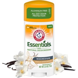 Arm & Hammer Essentials Desodorante Natural en Barra Vainilla, 71 g. Controla y Protege del Mal Olor por 24 Hrs. Axilas Frescas sin Aluminio, Parabenos, ni Ftalatos. Unisex