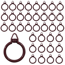 Sliding Ring Curtain, Ring Hook, Inner Diameter, 1.7 inches (42 mm), Burgundy Color, 360 Degree Rotation, Durable, Slide, Load Strength, Set of 40