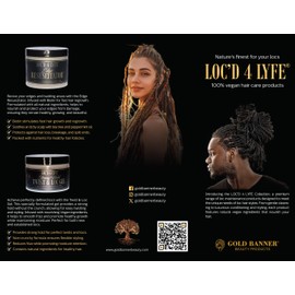 Gold Banner Beauty Products LOC'D 4 LYFE Rice Milk & Peppermint Oil Loc Mist – 8 oz | Refreshing Hydration Spray for Dry Scalp | Promotes Hair Growth, Soothes Irritation & Frizz Control