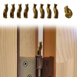XIFOWE 9PCS Cat Hinge Head, Interesting Magnetic Hinge Head Toppers, Vintage cat Door Hinge Toppers Decorative, Door Hinge Topper Miniature Decorative Statues for Hinges, Cabinets, Shelves etc.