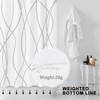 xinbai Grey and White Striped Fabric Shower Curtain for Bathroom