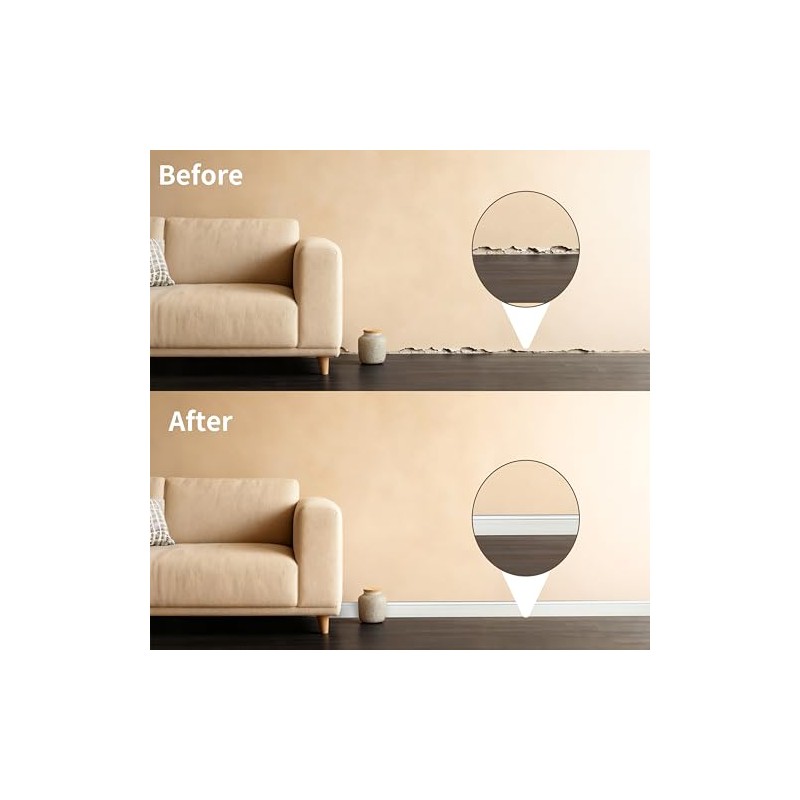 8 Pcs Wall Baseboard Molding Trim 47.2 x 3.15 in,