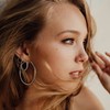 M MOOHAM - arete de aro de oro para mujer,