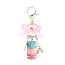 Hilitand 1pc Colourful Alloy Macaron Eiffel Tower Keychain Key Chain Accessories for Decoration or Bag Charm Keyring - Green