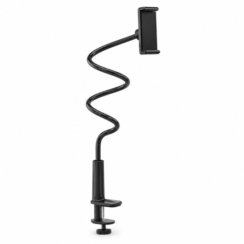 Flexible Gooseneck Phone Holder, 360° Adjustable Bed & Desk Clamp