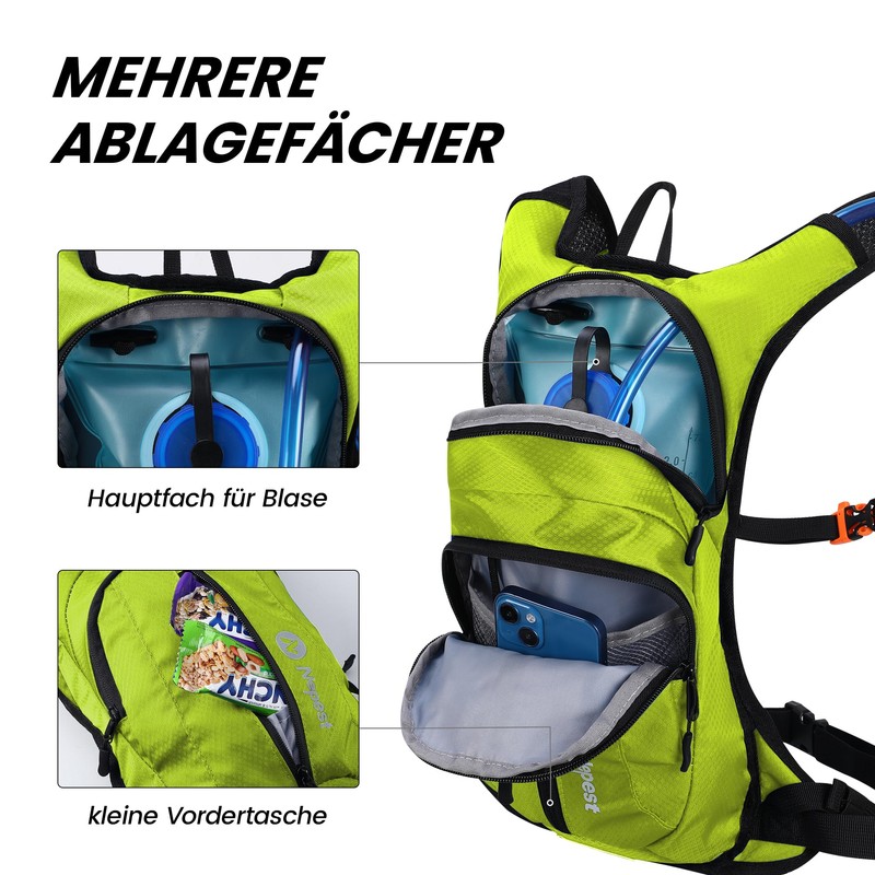 Nepest Hydration Backpack 8L - Bicycle Backpack & Ski Backpack