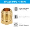 PATIKIL 5/8" Brass Flared Plug, 10 Pack 45 Degree SAE