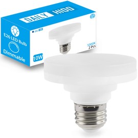 LED Puck Light Bulb with E26 Screw, Mini Flat Light Bulb, 10W Equivalent CFL 75W, Dimmable, 1100LM, 5000K, E26 Medium Base, ETL Listed, Low Profile Squat Bulbs for Home Fixture. (5000K, 2 Pack)