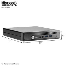 HP ProDesk 600 G1 Mini Business Desktop PC, Intel Core Quad i5 4590T up to 3.0GHz, 8GB DDR3, 128GB SSD, WiFi, BT, VGA, DP, Windows 10 64 Bit-Multi-Language Supports English/Spanish/French (Renewed)