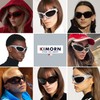kimorn Wrap Around Sunglasses Womens men Swift Oval Trendy Futuristic