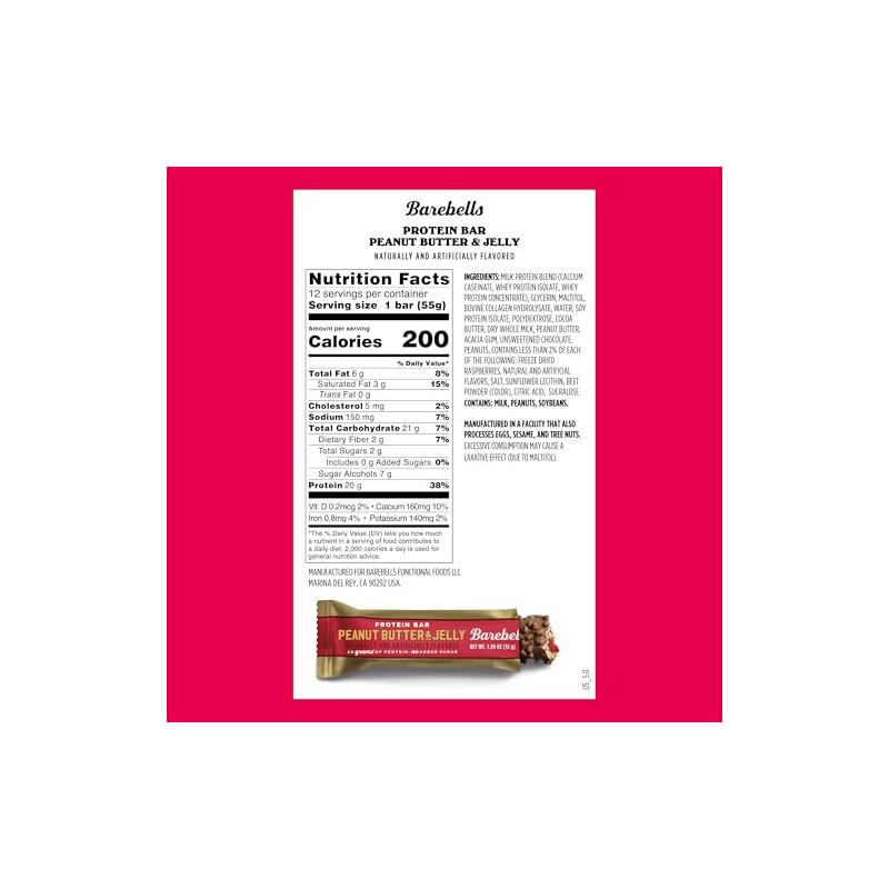 Barebells Peanut Butter & Jelly Barras de Prote?na