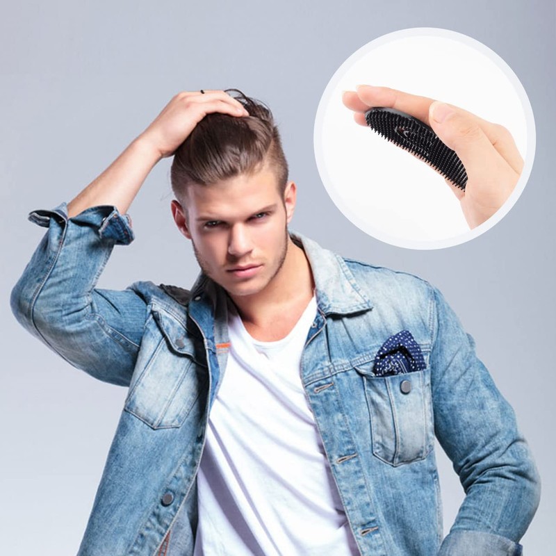 Portable Grooming Set: Plastic Massage Combs, Beard Brush, Scalp Shampoo