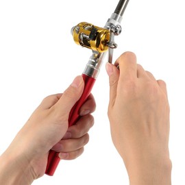 Lixada Fishing Rod Reel Combo Set, Mini Telescopic Portable Pocket Pen Fishing Rod Pole, Aluminum Alloy Fishing Reel,25m Fishing Line,Baits Jig Hooks Soft Lures Box