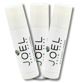 Joel Skin Care - Feuchtigkeitsspendender Lippenbalsam mit Kakaobutter und Rizinusöl - repariert und schützend für weiche und pflegende Lippen - 3 Stück