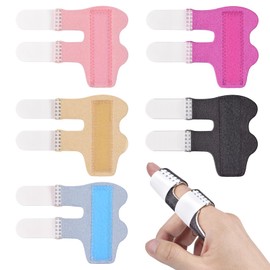Sopito Finger Splint, 5pcs Color Finger Brace Support Stabilizer for Index, Middle, Ring Fingers Straightening Arthritis Knuckle Immobilization