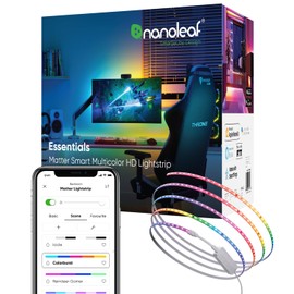 Nanoleaf Matter Essentials 5M HD Led Strip Light, Addressable RGBIC Led Strip - Smart and Multicolour, Matter Over WiFi, Bluetooth, 16M+ Colours, Compatible with Alexa Google Assistant Apple Homekit