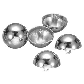 HARFINGTON 5pcs Half-Domed Metal Sewing Buttons, 23mm / 7/8" Half Round Mushroom Pearl Cap Metal Buttons with Shank for Blazer Suit, Coat, Jacket Cloth Garment Decoration, Silver