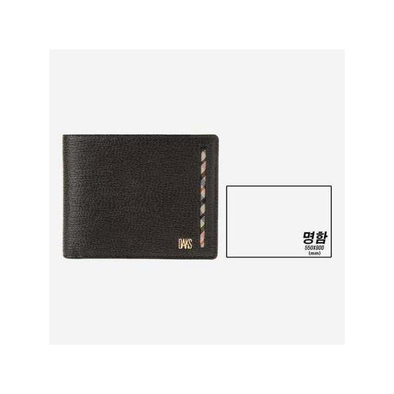 Daks (신세계센텀점)다크브라운 사선체크 반지갑 DBWA3E914 (Sinsagae Centum City) Dark Brown