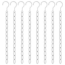 Laughhe Stainless Steel Chain Hangers Pack of 8 Stainless Steel Clothes Hanger Chains Space Saving Clothes Hanger Chains for Wardrobe Wardrobe