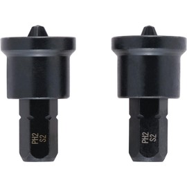 Original Einhell Plaster Bits 2-Piece 25mm PH2 (S2 Steel, Drywall, C 6.3 Shank)