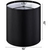 GOSO Small Tall Drum Lamp Shades Black,10 × 10 ×10