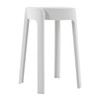 ILWorkTLs 5 Pcs Plastic Stackable Stools,Backless Classroom Stools,Portable School Chairs,White