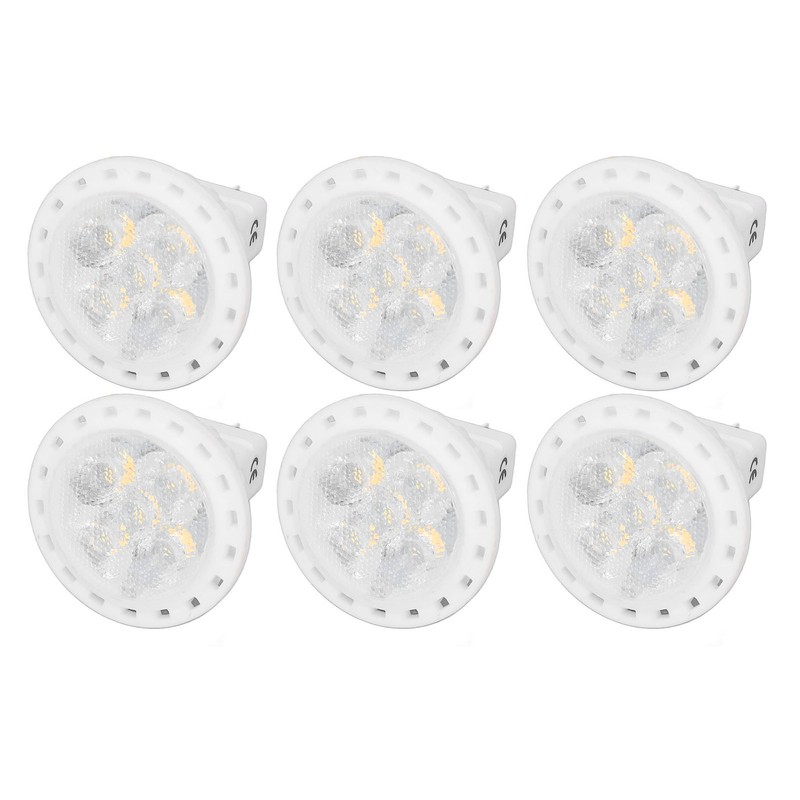 6pcs Brightness Dimming LED Spot Light Bulbs 360LM MR11 LED