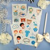 Pack of 100 Boys Stickers for Baby Shower, Newborn Stickers,