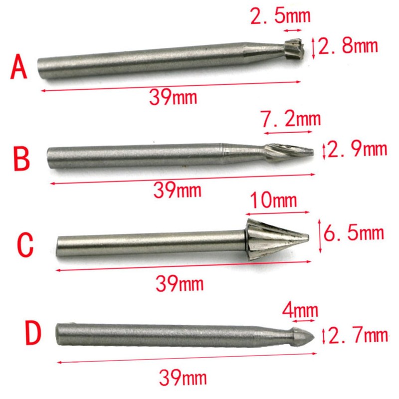 CHILDWEET Rotary Burr Drill Bits Set 10 Pcs High-Speed Steel