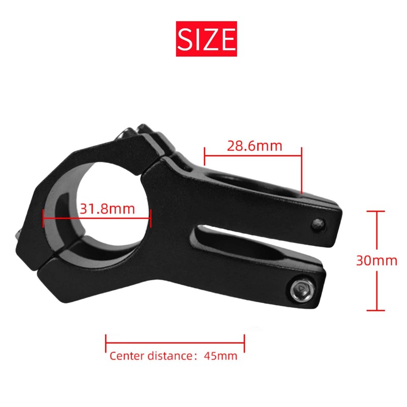 Trkimal 31.8 Short Handlebar Stem Aluminium Alloy 45 mm Stem