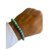 10:10 Stainless Steel Bracelet and 6 mm Turquoise Stones Bracelet