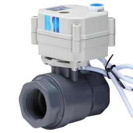 HSH-Flo PVC 2 Way 3/4 inch DN20 12VDC 9-24VAC/DC On/Off Plastic Auto Return Electrical Position Feedback Motorized Ball Valve