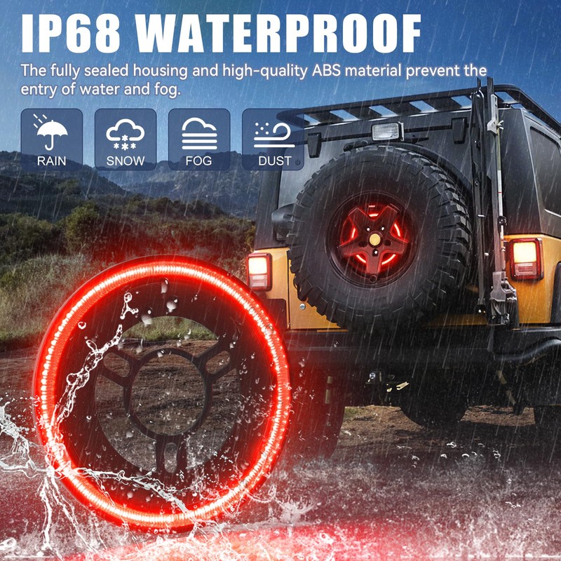 SUPAREE Spare Tire Brake Light Fit for Jeep Wrangler 2007-2017