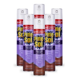 Pine-Sol Furniture Polish Aerosol, Lavender Scent - Wood Furniture Polish Spray Gives You A Powerful Clean You Can Trust - 12.7 Ounce - 6 Pack
