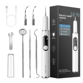 Electric Ultrasonic Teeth Cleaner Calculus Stain Remover Effective Oral Tooth Plaque Tartar Scaler Home Use Dental Scalercolor: White