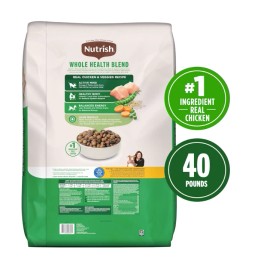 Undisclosed Nutrish Real Chicken & Veggies Recipe Whole Health Blend Dry Dog Food, 40 lb. Ba