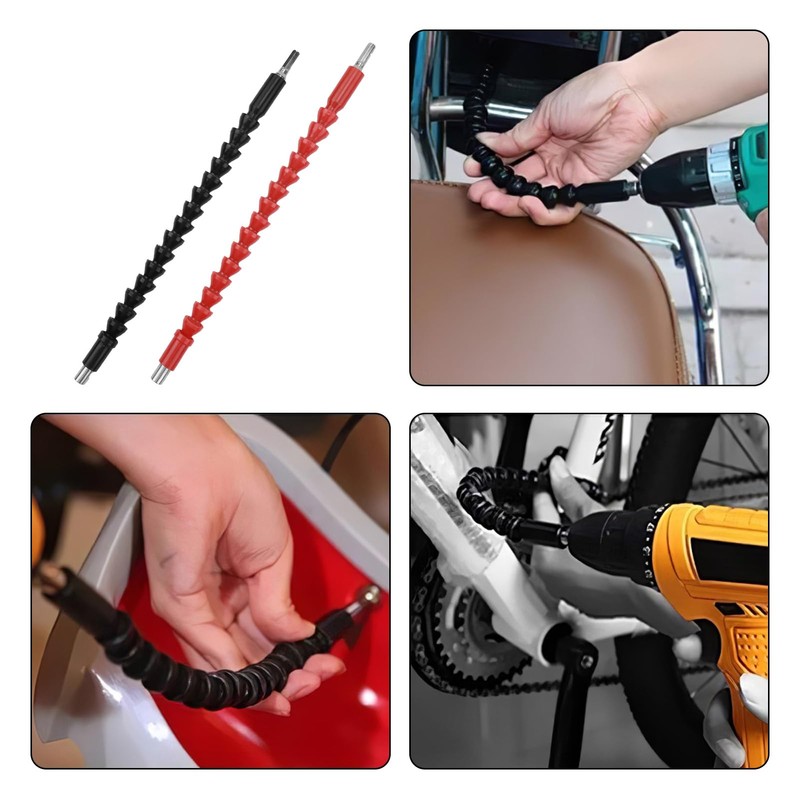 Pack of 4 Flexible Shafts for Drills, Drill Extensions with