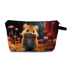 MoCaliduccious Quokka Makeup Bag for Women Travel Cosmetic Organizer Bag Teacher Appreciation Gifts Small Zipper Toiletry Bag