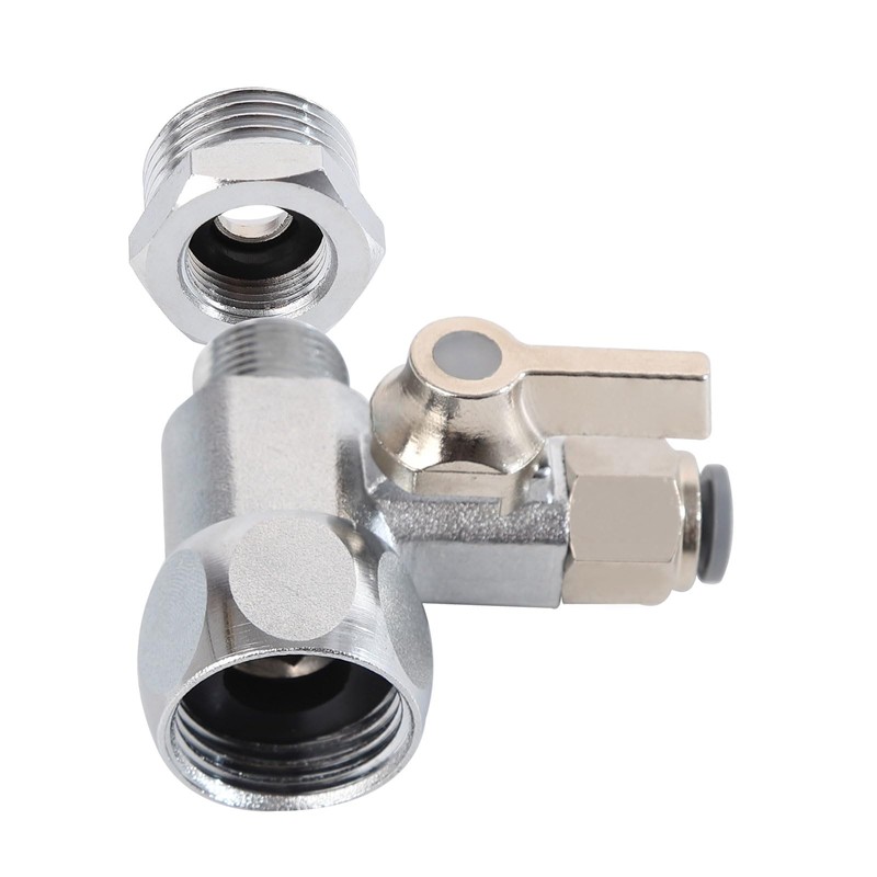 Feed Water Adapter Water Line Splitter,Brass Water Supply Valve,Faucet Valves,Feed