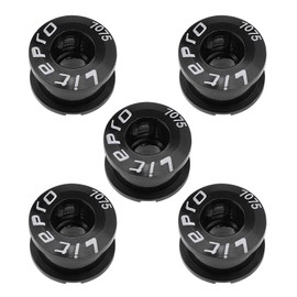 SING F LTD 5pcs M8 MTB Single Chainring Bolts Kit Black Aluminum Alloy Chainwheel Bolts & Nuts Cycling Disc Screws for Road Bike Mountain Bike