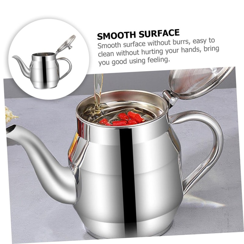 Ciieeo Stainless Steel Oil Container with Fine Mesh Strainer Versatile